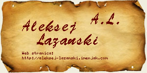 Aleksej Lazanski vizit kartica